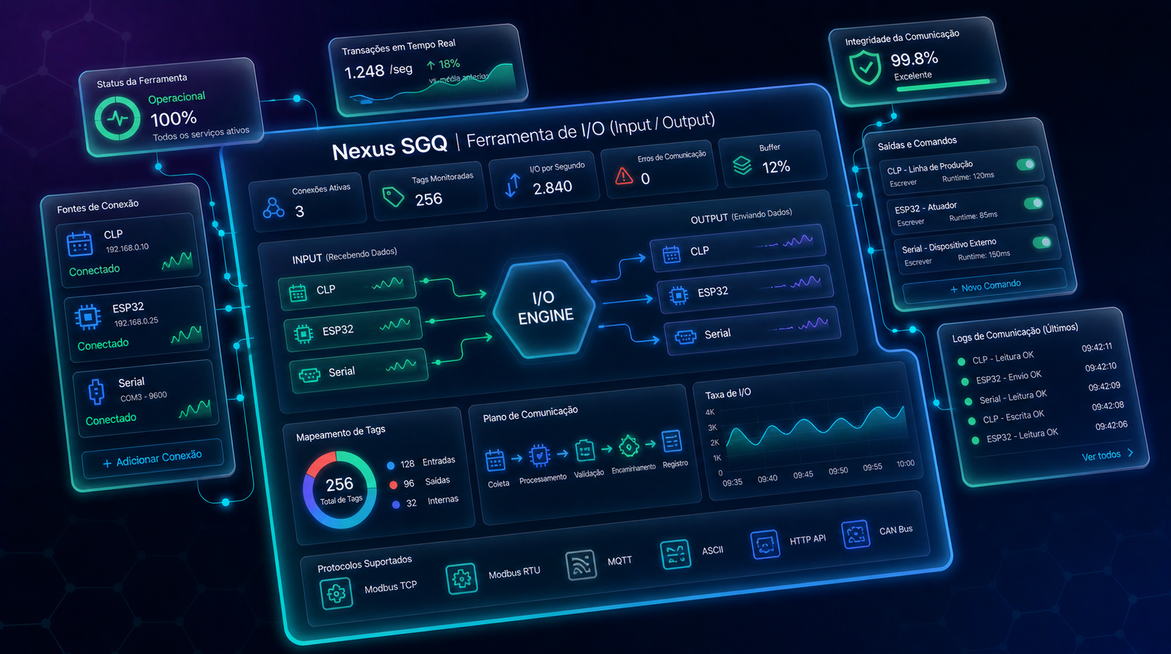 Preview de integração industrial